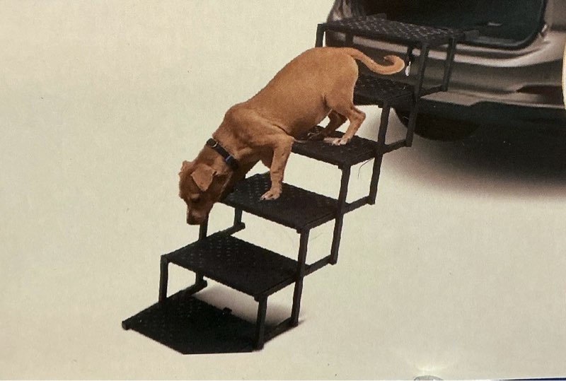 extra wide dog stairs for car - foldable dog ramps for large dogs with non slip surface, portable do