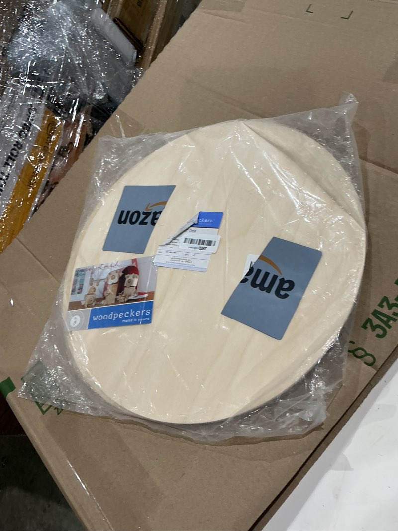 Condition photo showing Good Condition for wood circles 17 inch, 1/4 inch thick, birch plywood discs, pack of 2 unfinished wood circles for crafts, wood rounds by woodpeckers 17 inch, 1/4 inch thick 2