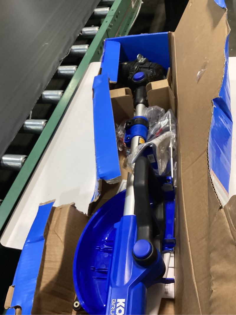 Condition photo showing As Is for kobalt 24v brushless string trimmer/edger dual battery kit