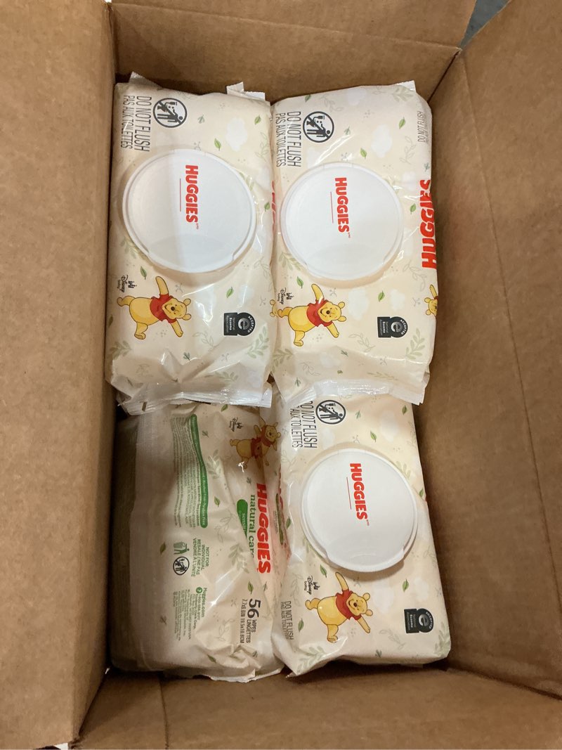 Condition photo showing New/Like New for Huggies Natural Care Sensitive Baby Wipes, Unscented, Hypoallergenic, 99% Purified Water, 56 wipes per pack Count (Pack of 9 