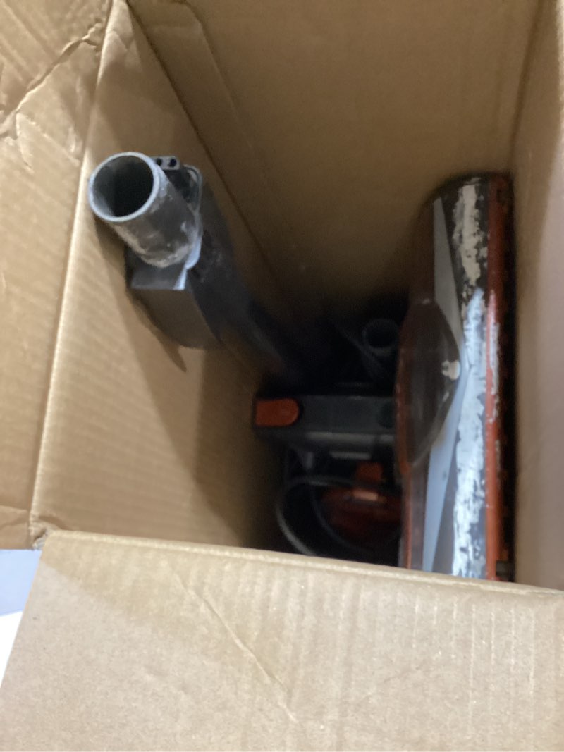 Condition photo showing As Is for shark hv322 rocket pet plus corded stick vacuum with led headlights, xl dust cup, lightweight, perfect for pet hair pickup, converts to a hand vacuum, with (2) pet attachments, bordeaux/silver rocket deluxe w/ headlights