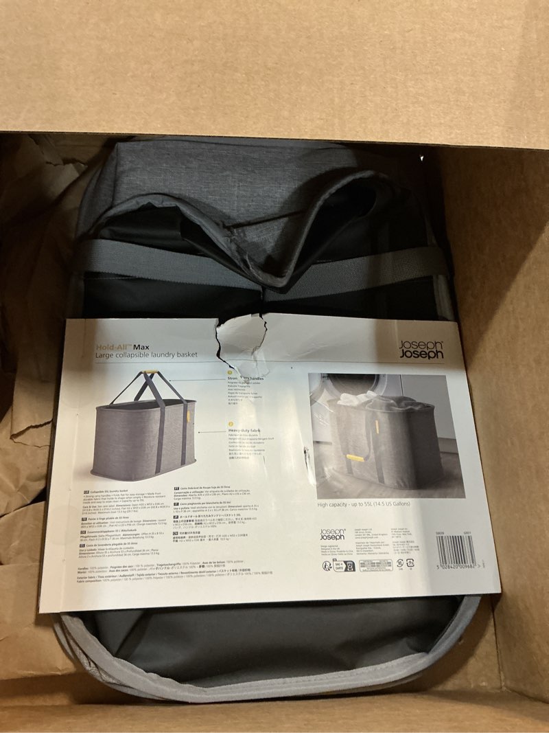 Condition photo showing Good Condition for joseph joseph hold-all max collapsible 55l/14.5 gallon washing laundry basket bag, durable fabric, moisture resistant, grey bag 55l grey