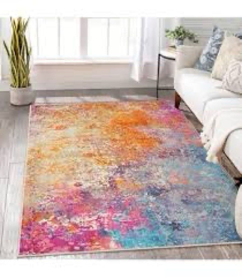 Superior Feather Indoor Outdoor Area Rug, Perfect for Patio, Poolside, Deck, Backyard, Playroom, Kit