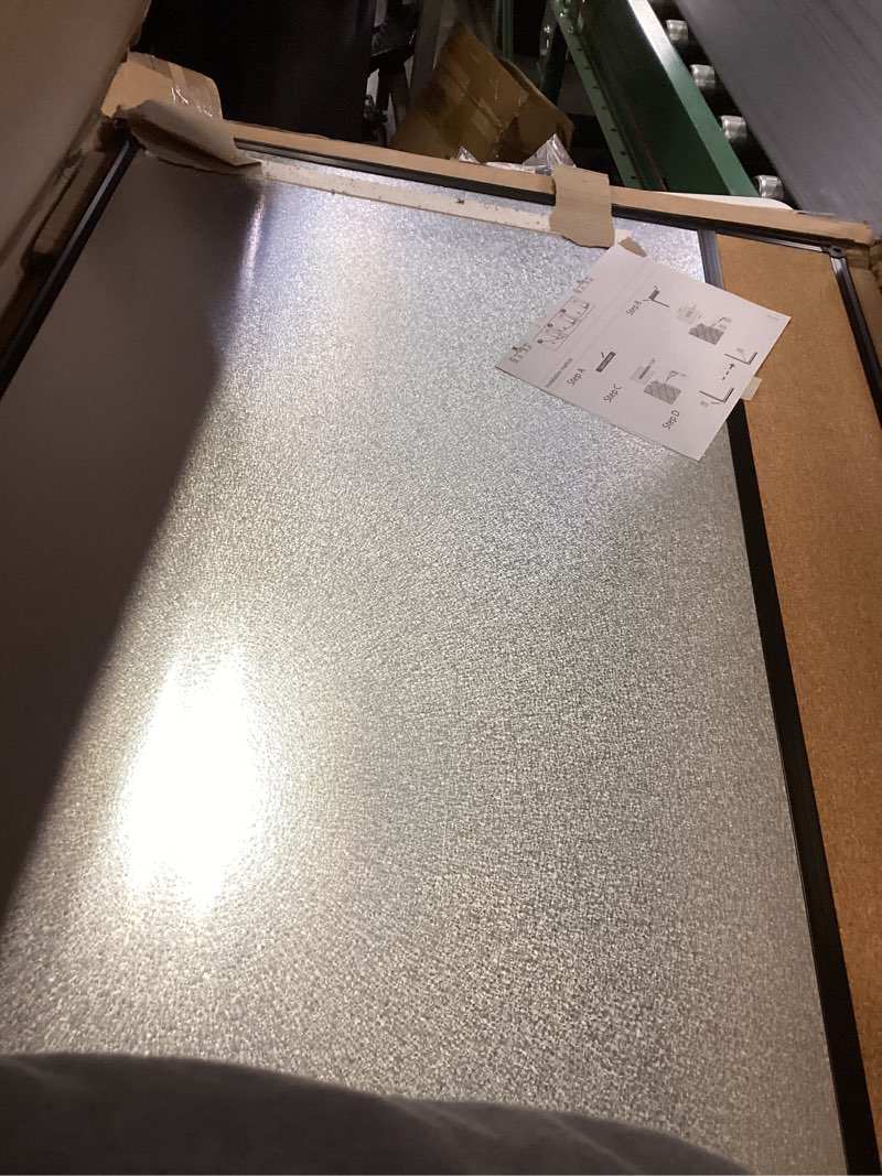 Condition photo showing As Is for JILoffice Magnetic Calendar Whiteboard & Bulletin Corkboard Combination, Combo Board 36 x 24 Inch, Black Aluminum Frame Wall Mounted Board for Office Home and School with 10 Push Pins 36"W x 24"H