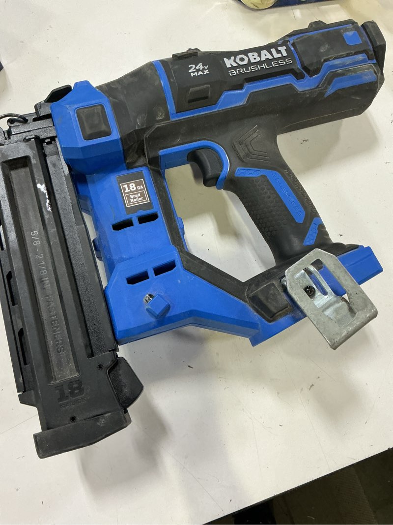 Condition photo showing As Is for kobalt xtr 2-1/8-in 18 -gauge cordless straight brad nailer