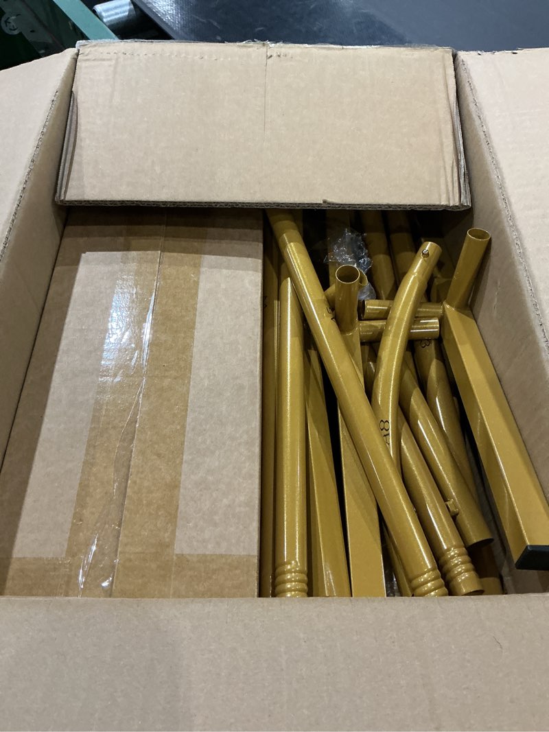 Condition photo showing Good Condition for metal arch backdrop stand, set of 3 (4ft / 5ft / 6ft) gold arch backdrop with 12 ground nails, stable arched background stand for wedding, baby shower, birthday party, photography 4/5/6 ft