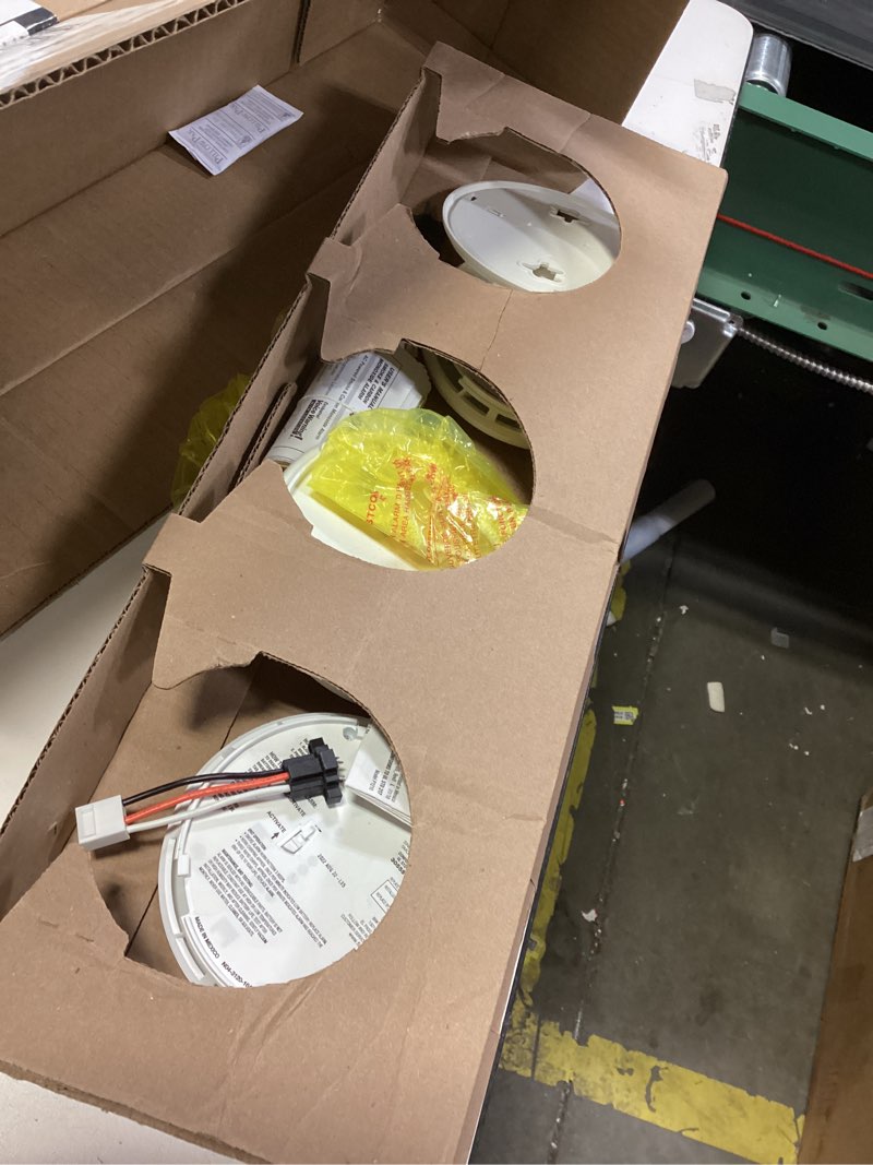 Condition photo showing As Is for First Alert SMICO100-AC Interconnect Hardwire Combination Smoke & Carbon Monoxide Alarm with Battery