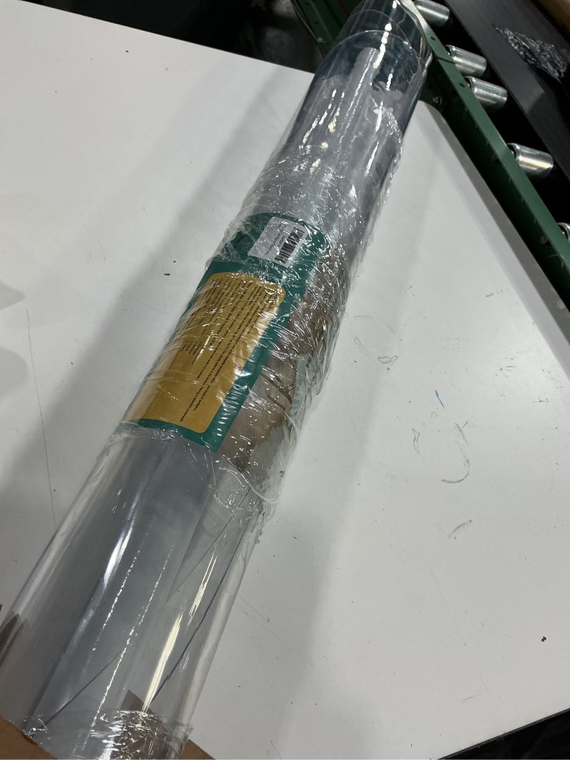 Condition photo showing Good Condition for 45 inch round clear table cover protector, 2mm thick round clear table protector for dining room table, waterproof round plastic vinyl table pad clear 2mm 45" (round)