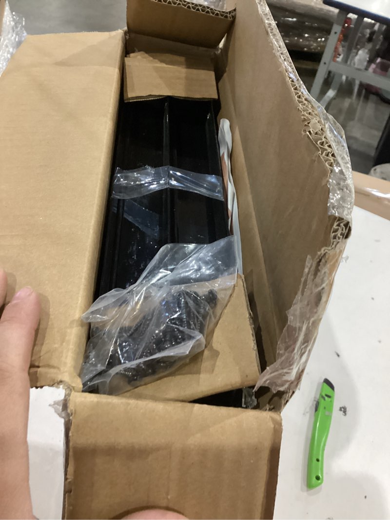 Condition photo showing Good Condition for shed windows 2 pack, transom windows 10" x 23" with tempered glass, garage doors window for shed, chicken coop, playhouse, household (black) 10x23 inch black
