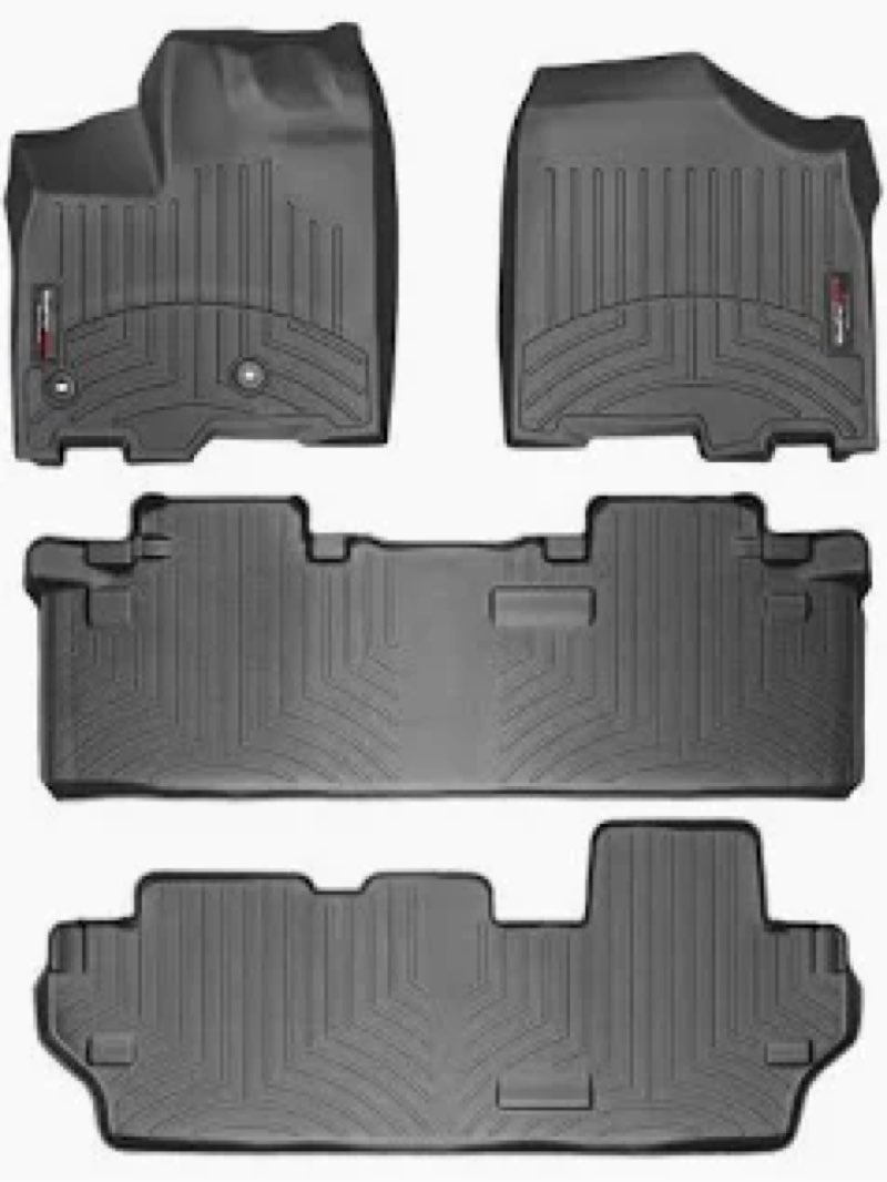 fit for toyota sienna floor mat 3 rows 2020-2013, all weather custom black floor liners protector fo