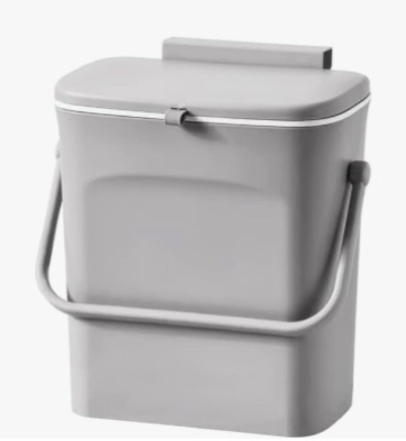 LALASTAR Kitchen Compost Bin for Countertop or Under Sink, Hanging Small Trash Can with Lid for RV/O
