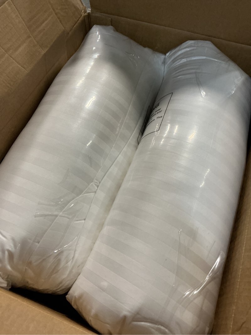 Condition photo showing New/Like New for beckham hotel collection bed pillows standard/queen size set of 2 - original soft down alternative pillow for sleeping - soft support for back, stomach or side sleepers queen / standard white