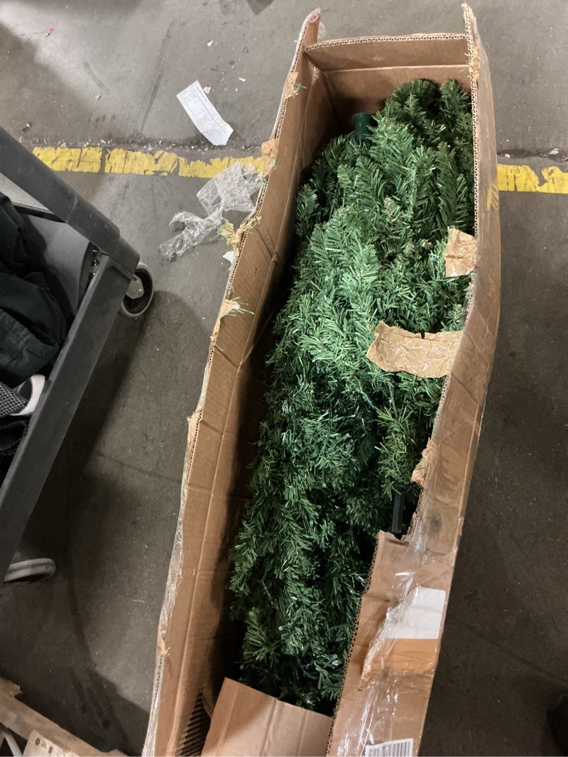 Condition photo showing As Is for 7.5ft Smart Artificial Christmas Tree App Control - 400 RGB LED Lights, Music Sync, Group Control, DIY Colors, 1477 Branch Tips, Timer, Remote Controlled Prelit Tree Easy to Assemble for Home, Party