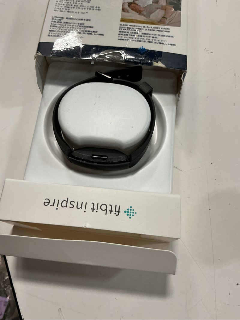 Condition photo showing Good Condition for fitbit inspire hr heart rate and fitness tracker, one size (s and l bands included), 1 count black (heart rate)