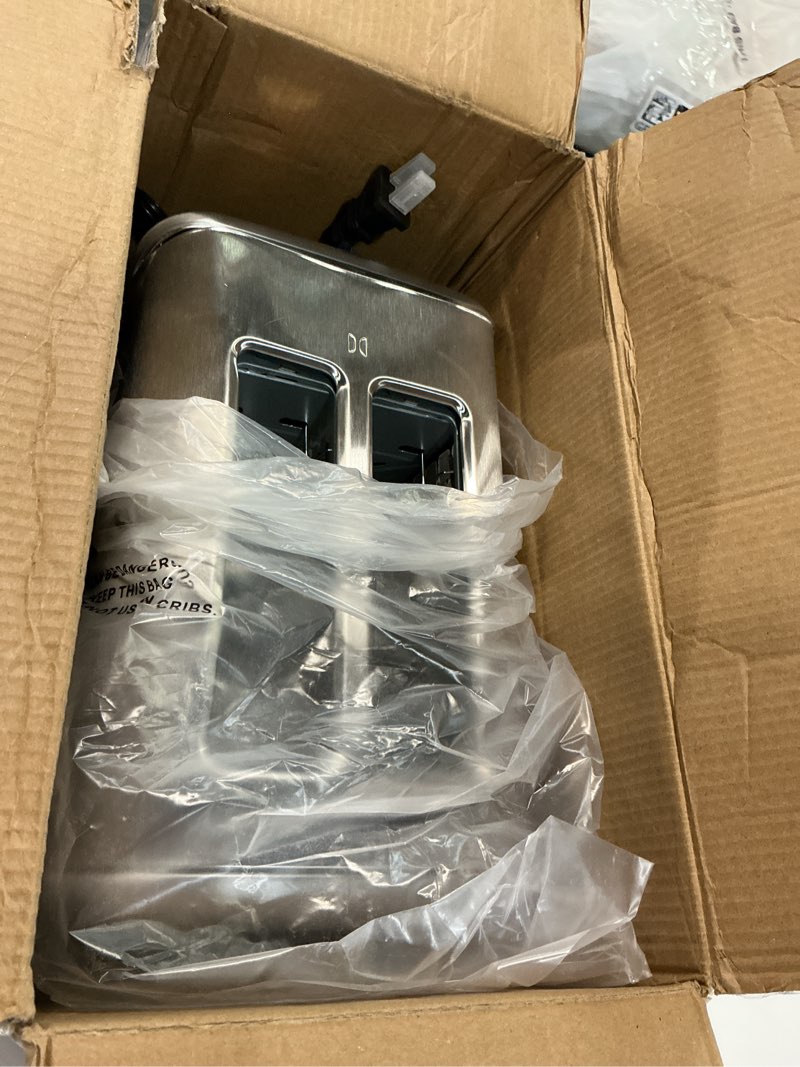 Condition photo showing Good Condition for seedeem toaster 2 slice with touch screen, faster heating speed, 7 shade setting, 6 bread type, 1.5”wide slots toaster, removable crumb tray, 1350w, silver metallic