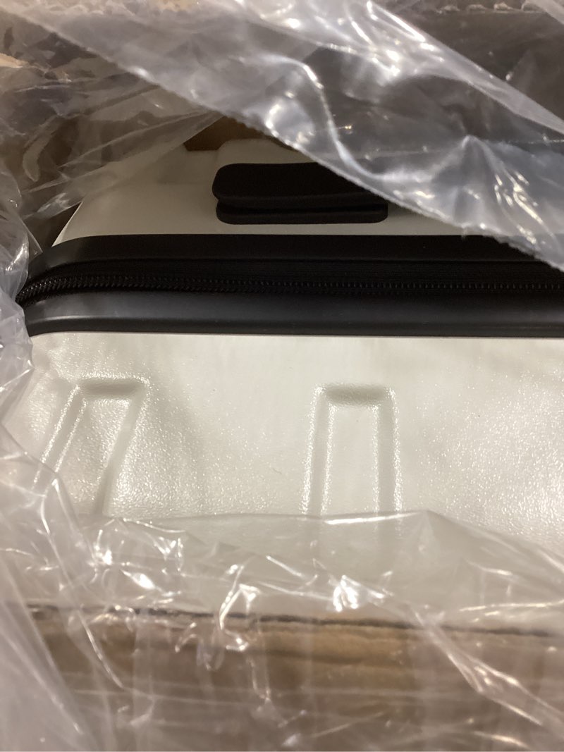 Condition photo showing Good Condition for LUGGEX Carry On Luggage 22x14x9 Airline Approved, 100% PC Hard Shell Travel Suitcase with Smooth Spinner Wheels TSA Lock, 20 Inch, White White Carry-On 20-Inch