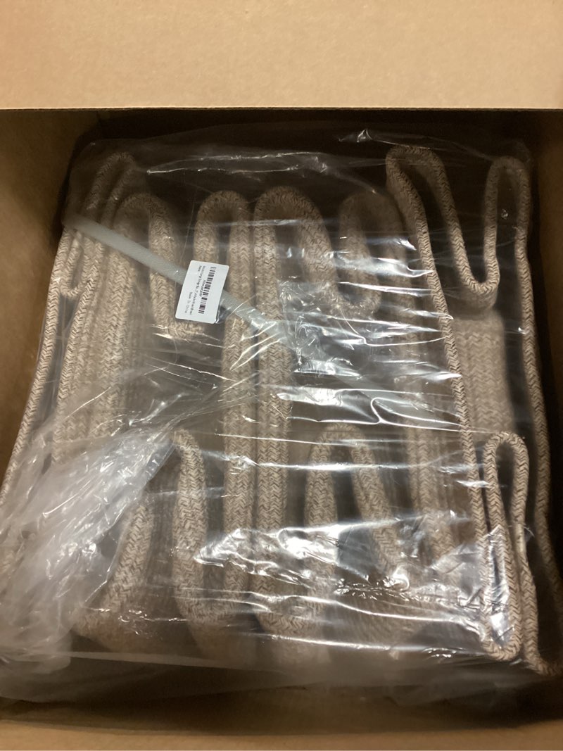 Condition photo showing Good Condition for Large Storage Baskets for Organizing, Closet Shelf Baskets for Clothes Blanket Towels, Baby Nursery, Toy Bins Box, Woven Rope Baskets, 17 x 13 x 7.5”, 4 Packs Mixed Brown 4pcs-L17×W13×H7.5" Natural