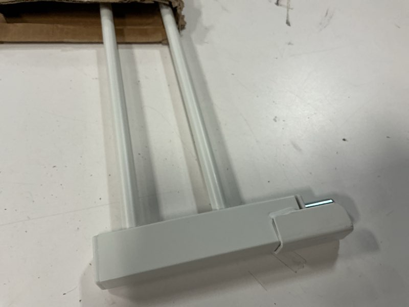Condition photo showing Good Condition for BABELIO Metal Baby Gate Extender, 5.5inch (14cm) White Baby Gates Extension Extra Wide Accessories for Stairs & Doorways, NO Need Tools NO Drilling,30" Tall 30" High, 5.5" Wide Extension White
