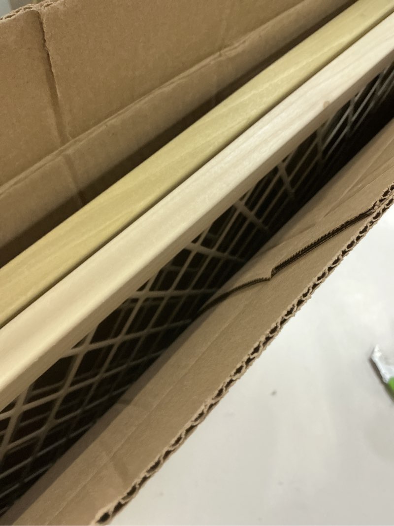Condition photo showing New/Like New for toddleroo by north states - diamond mesh wooden baby gate: pressure mounted baby gate for doorways - adjustable 26.5 to 42 inches wide - 23 inches tall