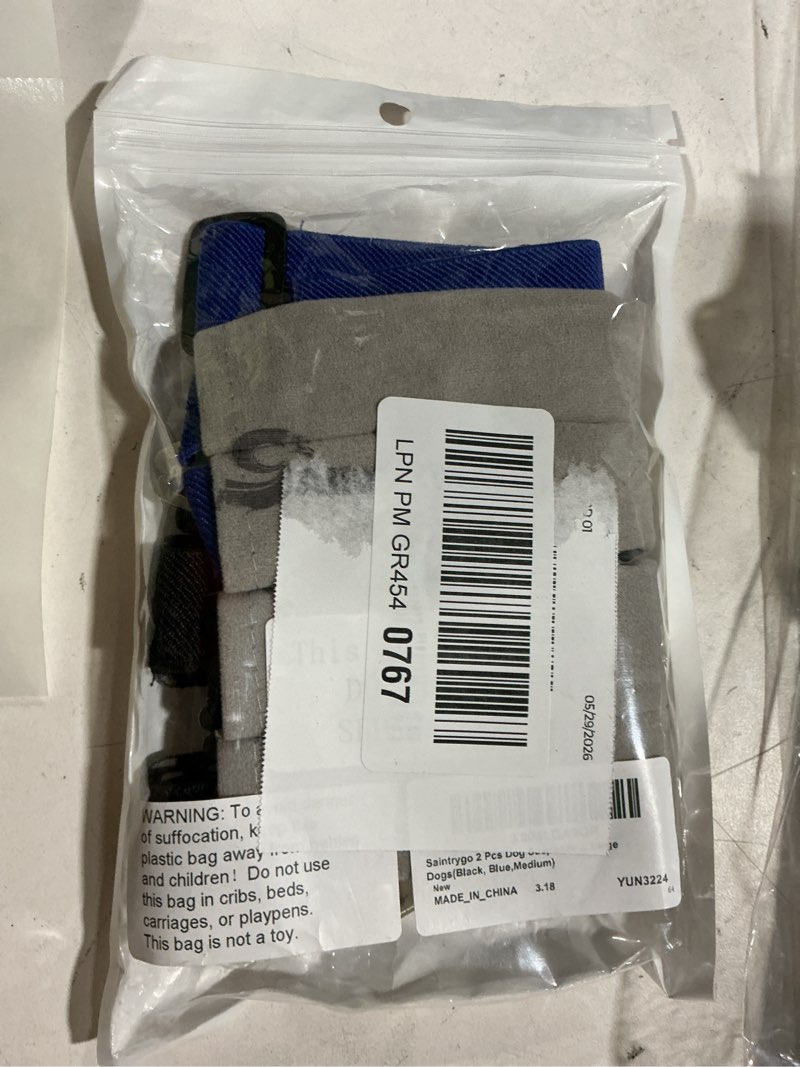 Condition photo showing Good Condition for saintrygo 2 pcs dog suspenders diaper suspenders soft female male adjustable washable pet diaper keeper suspender for doggy skirt dress diapers gift(black, blue,medium) black, blue medium