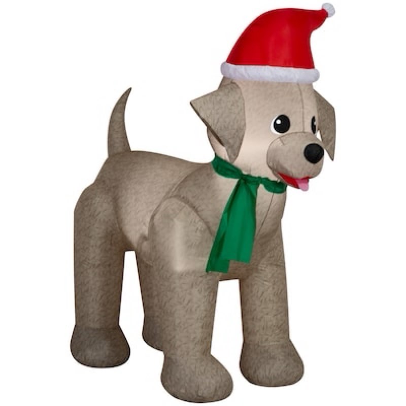 holiday living 6-ft lighted dog christmas inflatable