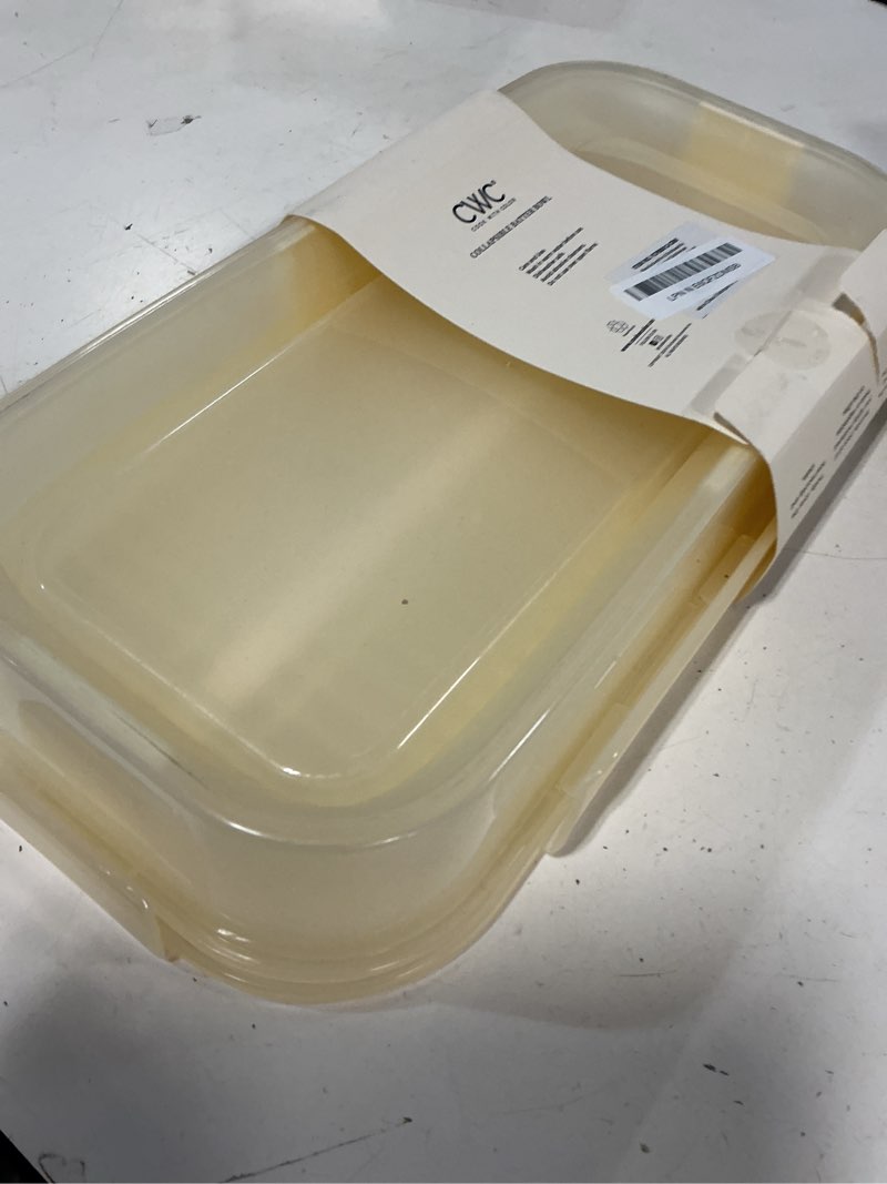 Condition photo showing Good Condition for cook with color collapsible batter bowl - mess free breading shaker container - great for fried fish, fried chicken, onion rings, wings & more, cream