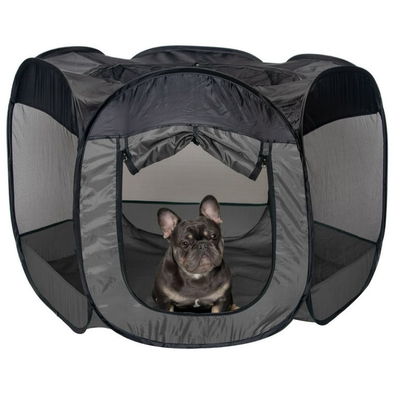 FurHaven Pet Products Mesh Open-Air Pet Playpen - Gray, Large