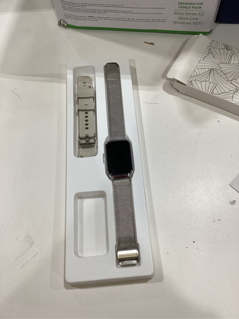 Condition photo showing As Is for original stainless steel mesh loop compatible with apple watch 38mm 40mm 41mm 42mm 44mm 45mm 46mm 49mm women men, magnetic clasp replacement for iwatch bands series 11 10 9 8 7 6 5 4 ultra se 3 2 1 starlight 38/40/41/42mm(series 10&11)