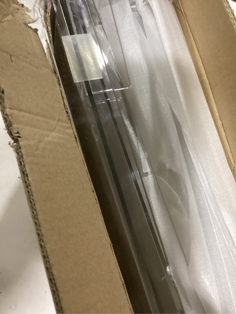 Condition photo showing New/Like New for 12 Inches Tall [Extra Tall Version] Shelf Dividers for Closet Organization and Storage, 8 Pack Purse Organizer for Closet Acrylic Bookshelf for Organization, Perfect for Sweater Shirts Handbags Clear (12 Inches Tall, Higher Style) 8Pack