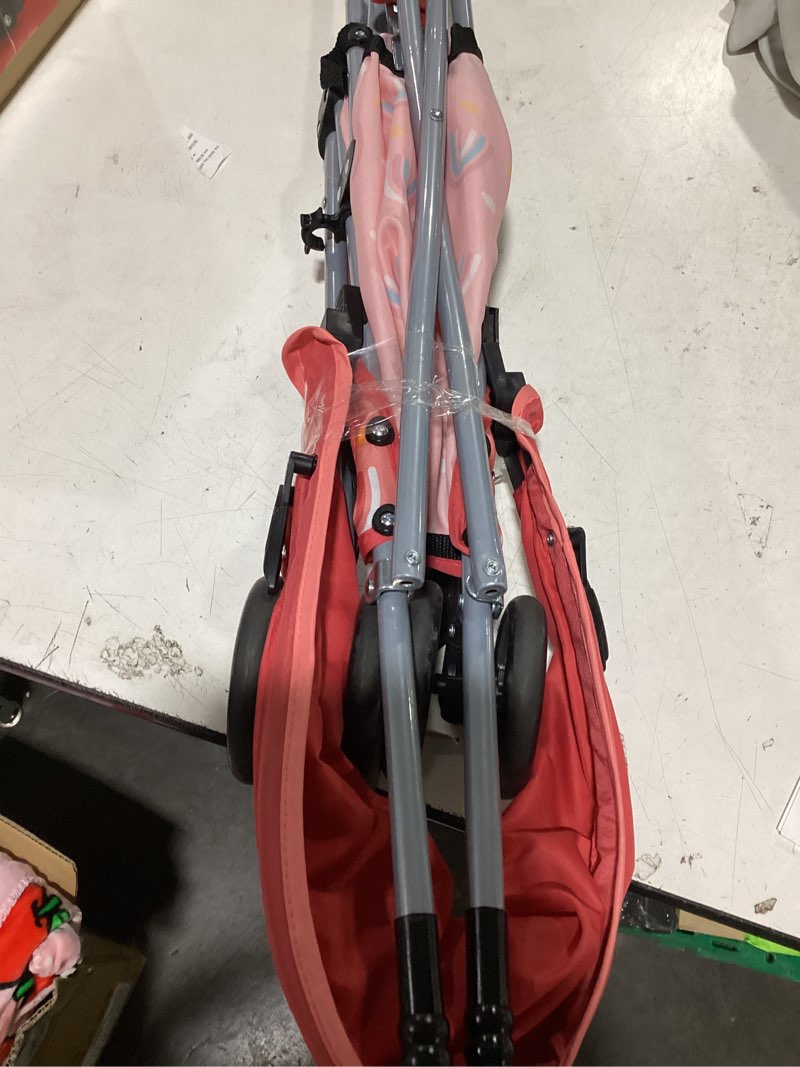 Condition photo showing Good Condition for 6-36m baby stroller, umbrella stroller with foldable pushchair with adjustable canopy, folding infant newborn pram stroller with storage basket, cup holder, suspension wheels for infants (pink)