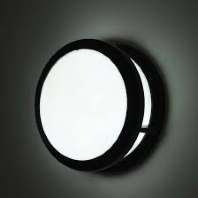 12.6\\\" Wall Sconce Outdoor Indoor 15W/18W Round LED Lamps Waterproof?Modern Low Profile Wall Light Lighting Fixtures?Wall Mount Light for Porch Courtyards Matte Black,3000k-18w
