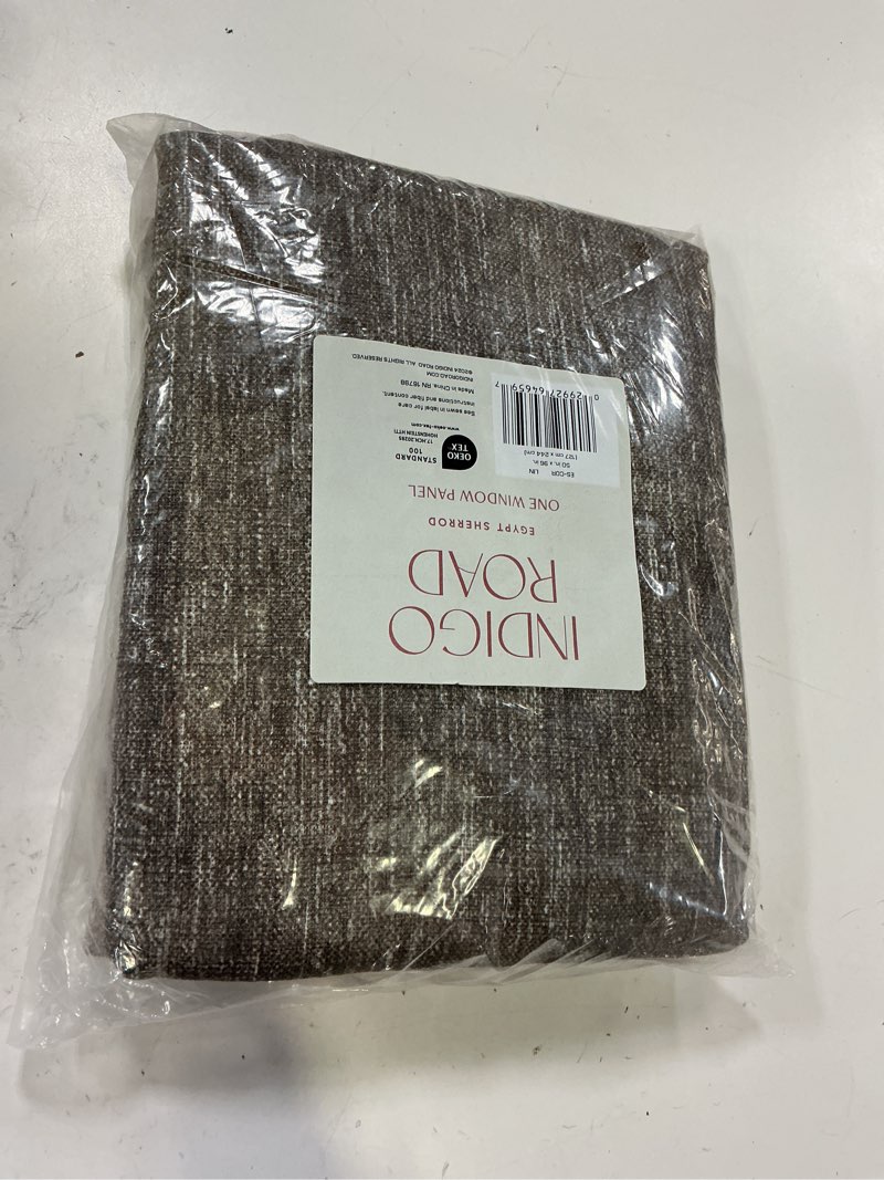 Condition photo showing New/Like New for 50"x96" indigo road by egypt sherrod correo ombre semi-sheer rod pocket curtain panel linen