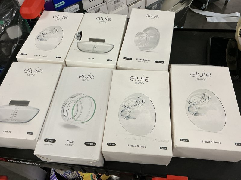 Condition photo showing As Is for assorted elvie breast pump essentials 