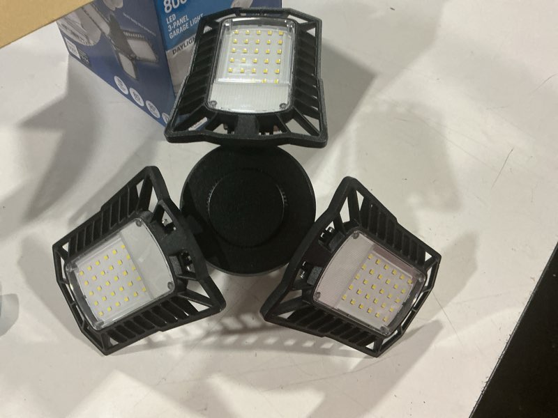 Condition photo showing Good Condition for utilitech 1-ft 8000-lumen black 3-light led diffuser garage shop light