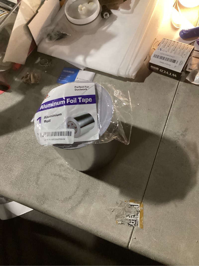 Condition photo showing Good Condition for BOMEI PACK Aluminum Foil Tape,Heavy Duty Metal Duct Tape,High Temperature Silver Tape,Perfect for Sealing & Patching,HVAC,Air Ducts,Insulation and Metal Repair (5 Inch x 55 Yards)