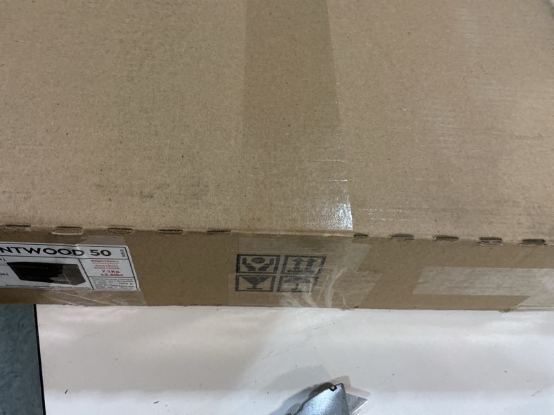 Condition photo showing New/Like New for Keter Kentwood 50 Gallon Resin Deck Box-Organization and Storage for Patio Cushions, Throw Pillows and Garden Tools, Brown 50 Gallon Brown