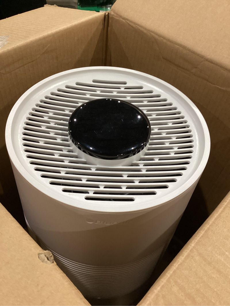 Condition photo showing As Is for blueair premium smart humidifier for large rooms, bedrooms, better sleep with evaporative invisible mist tech, auto humidify, easy top fill, smart control with app, touchscreen, 3.5l tank for 48 hours