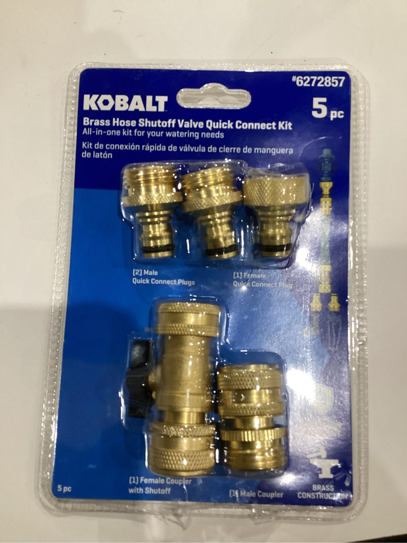 Condition photo showing Good Condition for kobalt brass quick connector set
