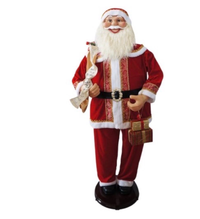 Fraser Hill Farm 58-in. Dancing Santa with Naughty & Nice List