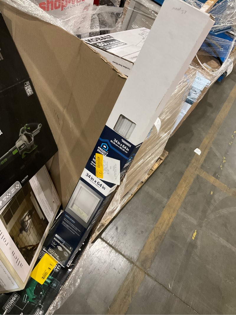 project source light filtering 1-in slat width 34-in x 64in cordless white vinyl