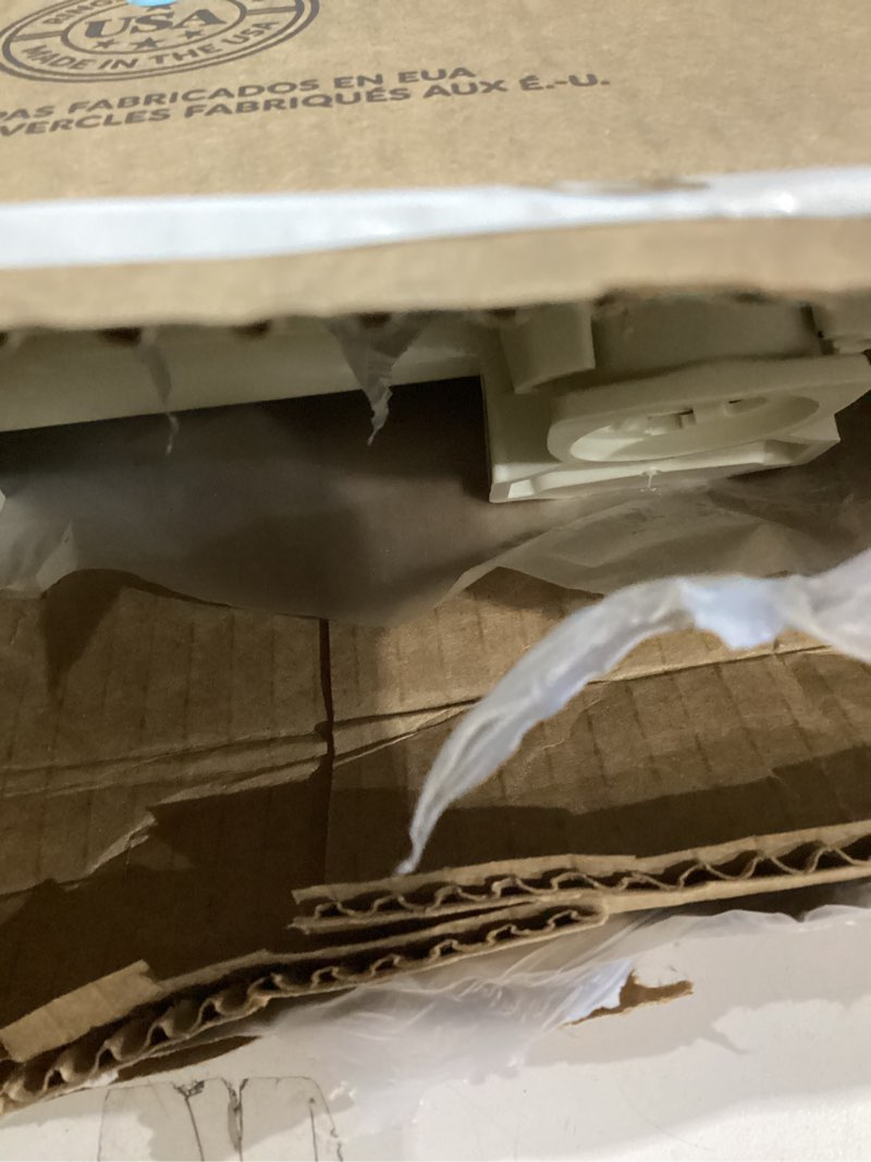 Condition photo showing As Is for (Used) Bemis 1500EC 006 Toilet Seat with Easy Clean & Change Hinges, Elongated, Durable Enameled Wood, Bone, 1 Pack