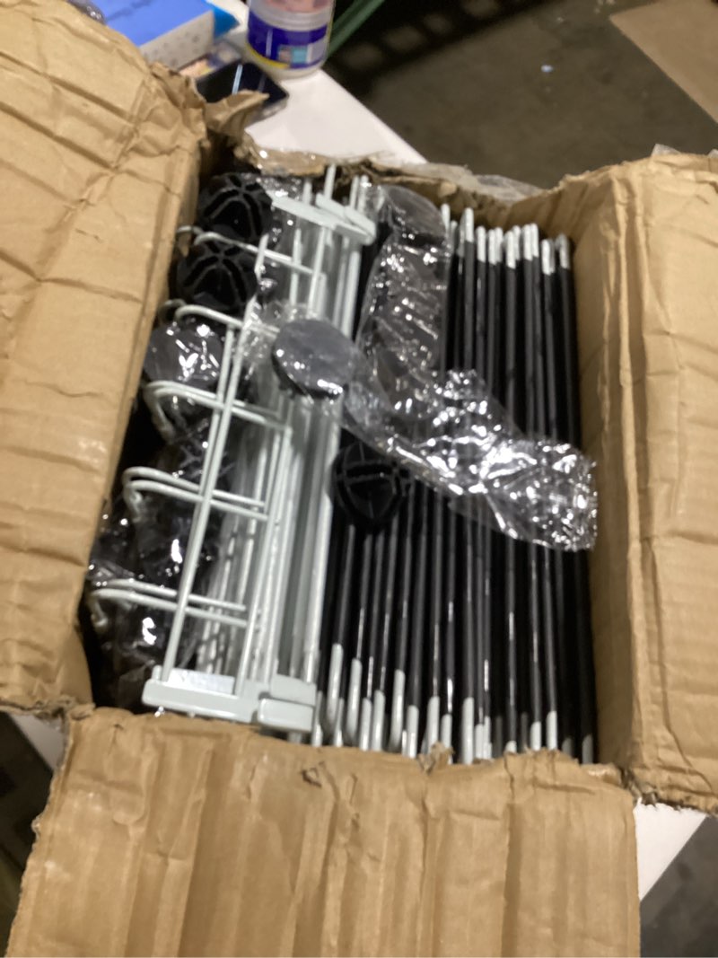 Condition photo showing Good Condition for Portable Shoe Rack Organizer with Door, 48 Pairs Shoe Storage Cabinet Easy Assembly, Plastic Adjustable Shoe Organizer Stackable Detachable Free Standing Shoe Rack DIY Expandable 8 Tier Black Black 48" Wide-48 Pairs