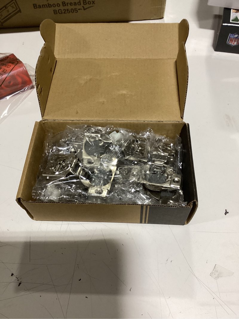 Condition photo showing Good Condition for chibery 10 pack 3/4" overlay 4d soft close concealed hinges for face frame door, adjustable closing speed, smooth slow self close hinges, satin nickel, 105° open angle stainless steel cabinet hinges 3/4 inch overlay 10 pack