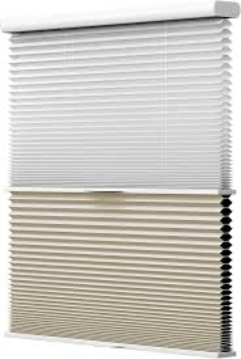 Day Night Cellular Shades Cordless, Blackout/Light Filtering Double Honeycomb Shades for Window, Top