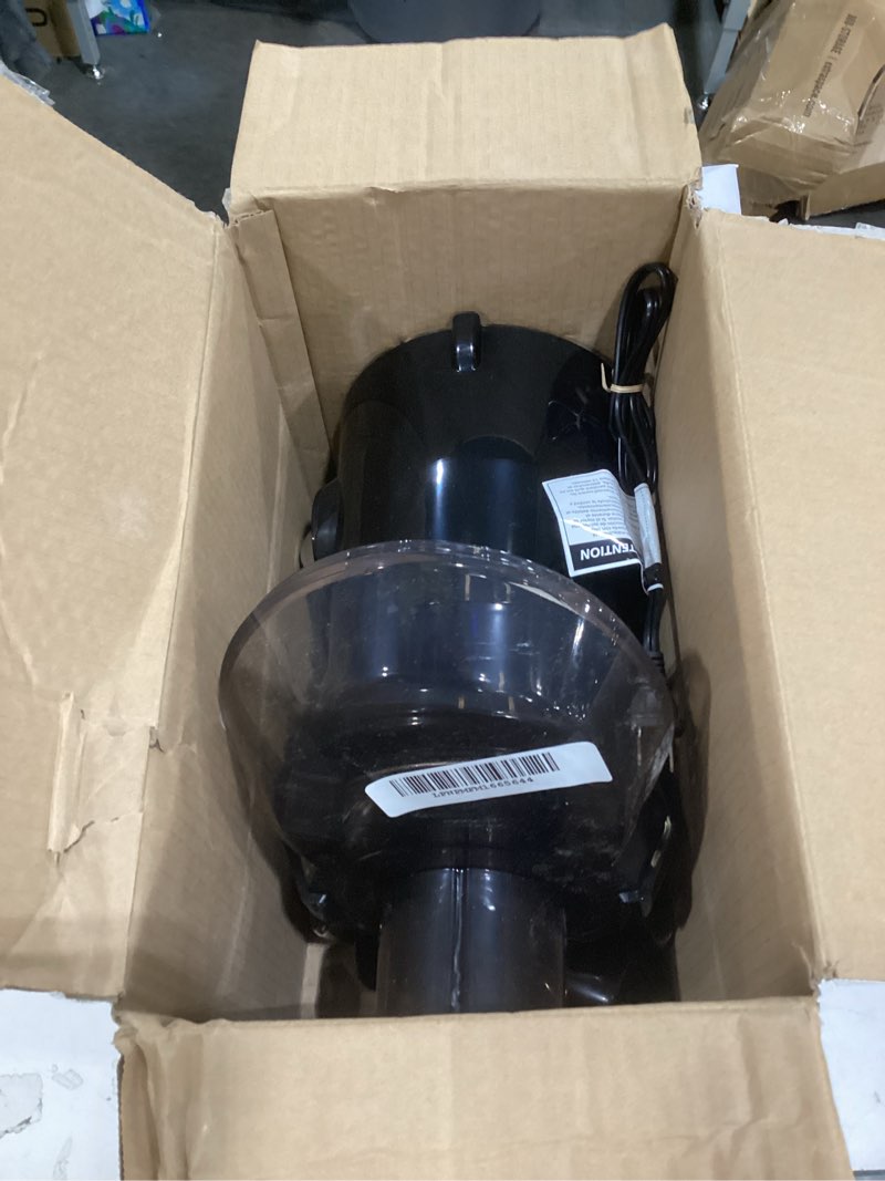 Condition photo showing As Is for hamilton beach juicer machine, big mouth 3” feed chute for whole fruits and vegetables, easy to clean, centrifugal extractor, vegetable & fruit juicer, bpa free, 800w motor, black black 800w motor