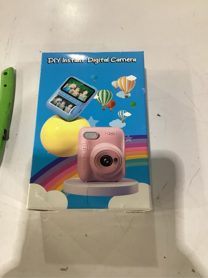 Condition photo showing New/Like New for Kids Camera Instant Print, 3.0" HD 32MP 1080P Toddler Digital Camera with 3 Rolls of Printer Paper, Birthday Gifts Toy for 3-12 Year Old Girls Boys with 32GB SD Card-Green Green 3.0 Style