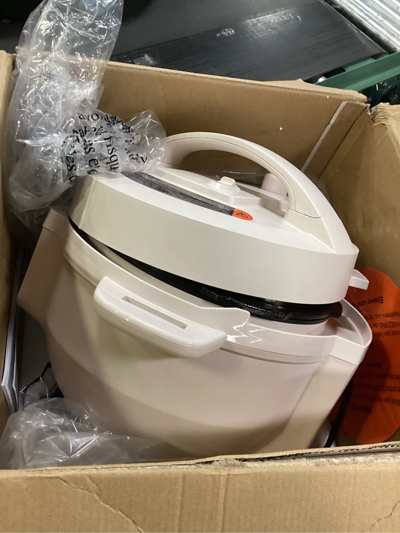 Condition photo showing As Is for Instant Pot 4QT RIO Mini 7-in-1 Multi-Cooker, Pressure Cooker, Slow cook, Sauté, Steam, Rice Maker, Yogurt, & Warmer, Rosewater, 4 Quarts Rosewater 4 Quarts