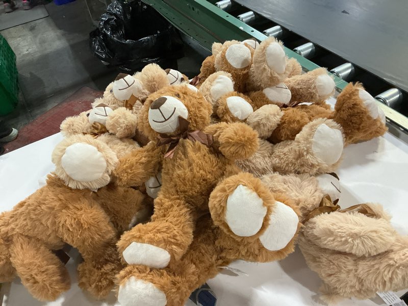 Condition photo showing Good Condition for  10 pcs 14 Bears Stuffed Animals with Voice Recorder Set 30 Seconds Voice Sound Recorder Plush Bear Stuffed Animal with Zipper Sound Bin for Birthday (Brown,Khaki)