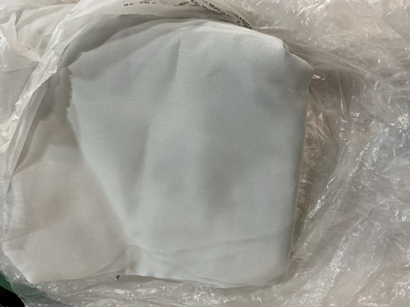 Condition photo showing Good Condition for ( 1 panel ) european linen room darkening curtain - single panel, 48x108, white