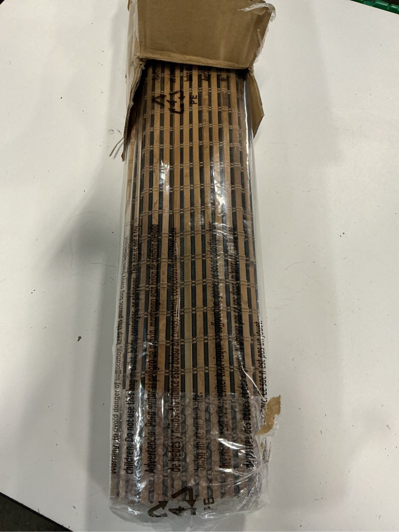 Condition photo showing New/Like New for lazblinds cordless bamboo roman shades for windows, 28.5x64, tatami